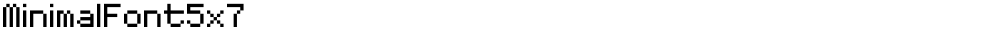MinimalFont5x7