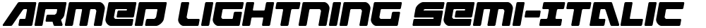 Armed Lightning Semi-Italic