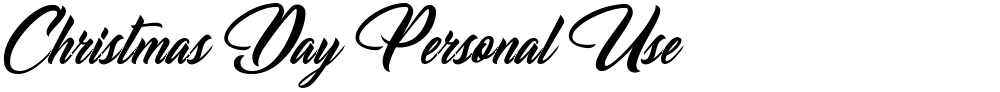 Christmas Day Personal Use