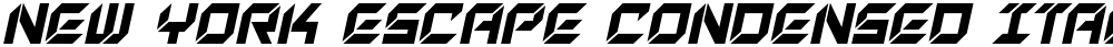 New York Escape Condensed Italic