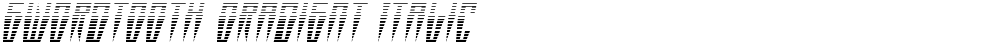 Swordtooth Gradient Italic