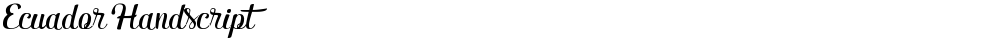 Ecuador Handscript