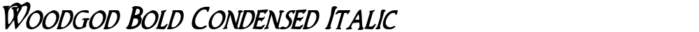 Woodgod Bold Condensed Italic