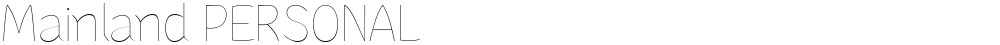 Mainland PERSONAL