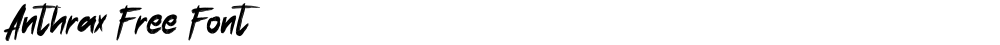 Anthrax Free Font