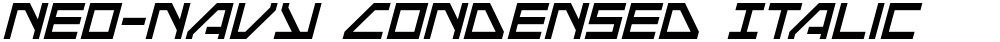 Neo-Navy Condensed Italic