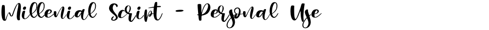 Millenial Script - Personal Use