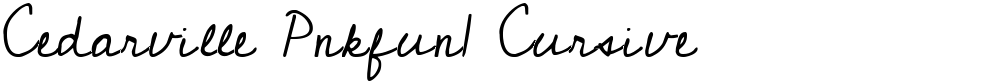 Cedarville Pnkfun1 Cursive
