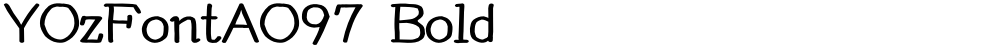 YOzFontAO97 Bold
