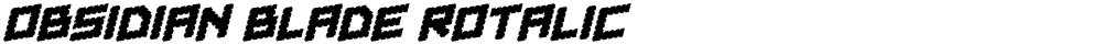 Obsidian Blade Rotalic