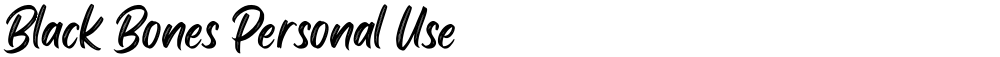 Black Bones Personal Use