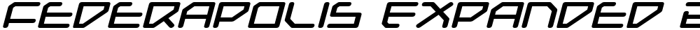 Federapolis Expanded Bold Italic
