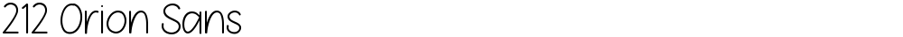 212 Orion Sans