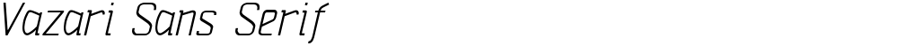 Vazari Sans Serif