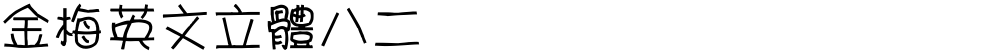 金梅英文立體八二