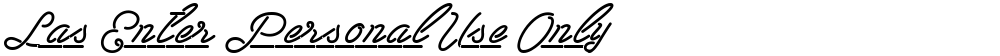 Las Enter Personal Use Only