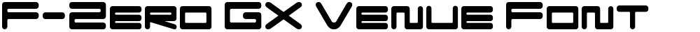F-Zero GX Venue Font