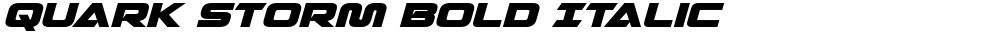 Quark Storm Bold Italic