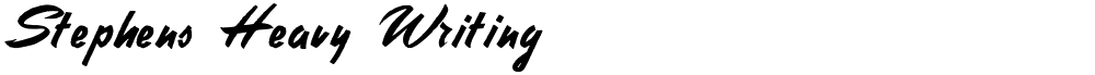 Stephens Heavy Writing