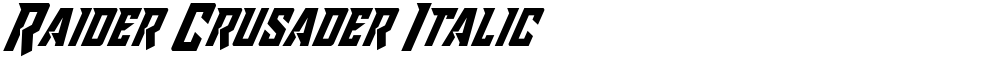 Raider Crusader Italic