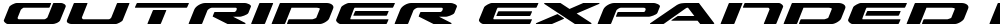 Outrider Expanded Bold Italic