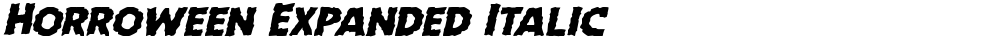 Horroween Expanded Italic