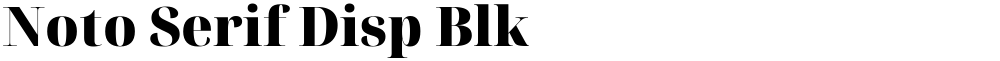 Noto Serif Disp Blk