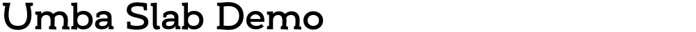 Umba Slab Demo