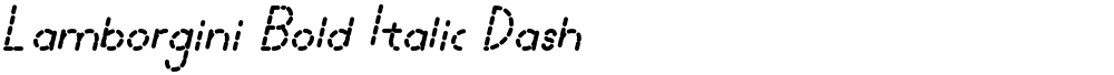 Lamborgini Bold Italic Dash