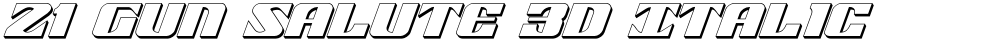 21 Gun Salute 3D Italic