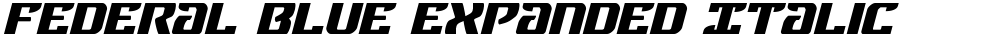 Federal Blue Expanded Italic