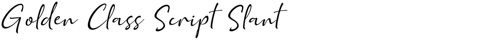 Golden Class Script Slant