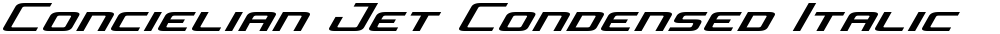 Concielian Jet Condensed Italic