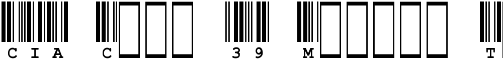 CIA Code 39 Medium Text
