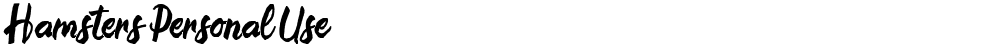 Hamsters Personal Use