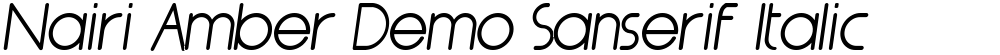 Nairi Amber Demo Sanserif Italic
