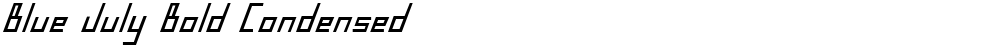 Blue July Bold Condensed