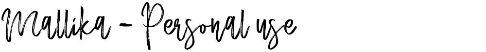 Mallika - Personal use