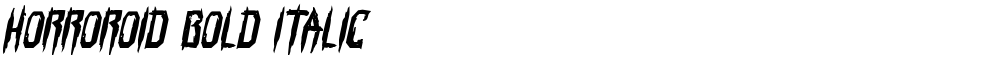 Horroroid Bold Italic