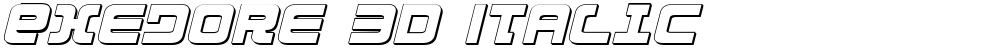 Exedore 3D Italic