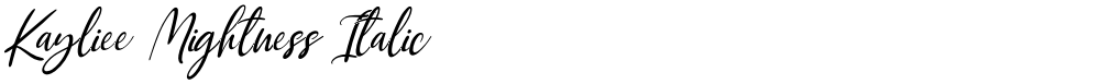 Kayliee Mightness Italic