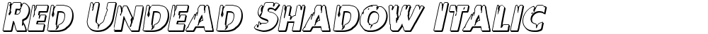 Red Undead Shadow Italic