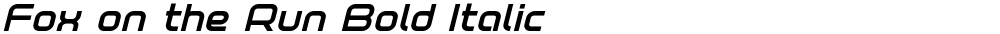 Fox on the Run Bold Italic