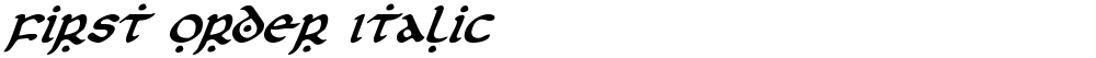 First Order Italic