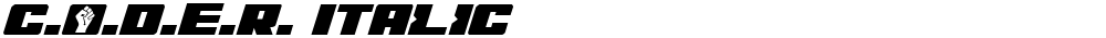 C.O.D.E.R. Italic