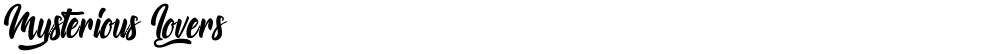 Mysterious Lovers 