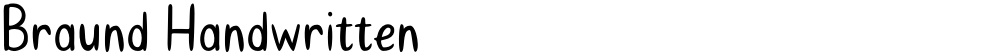 Braund Handwritten