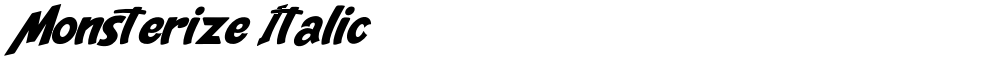 Monsterize Italic
