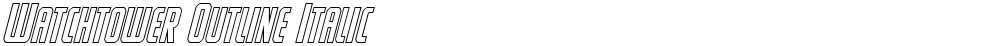 Watchtower Outline Italic
