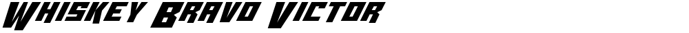 Whiskey Bravo Victor